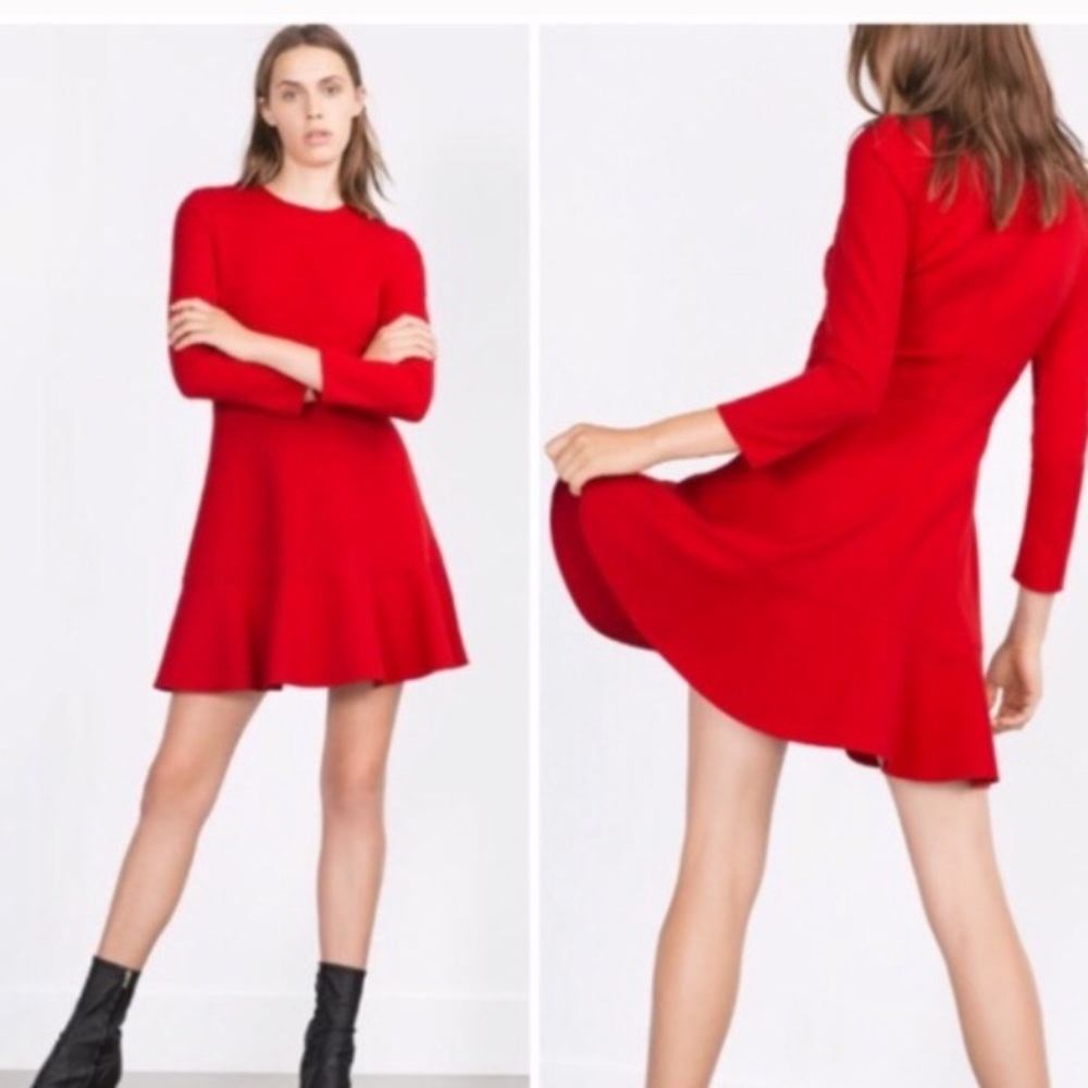 Zara red dress